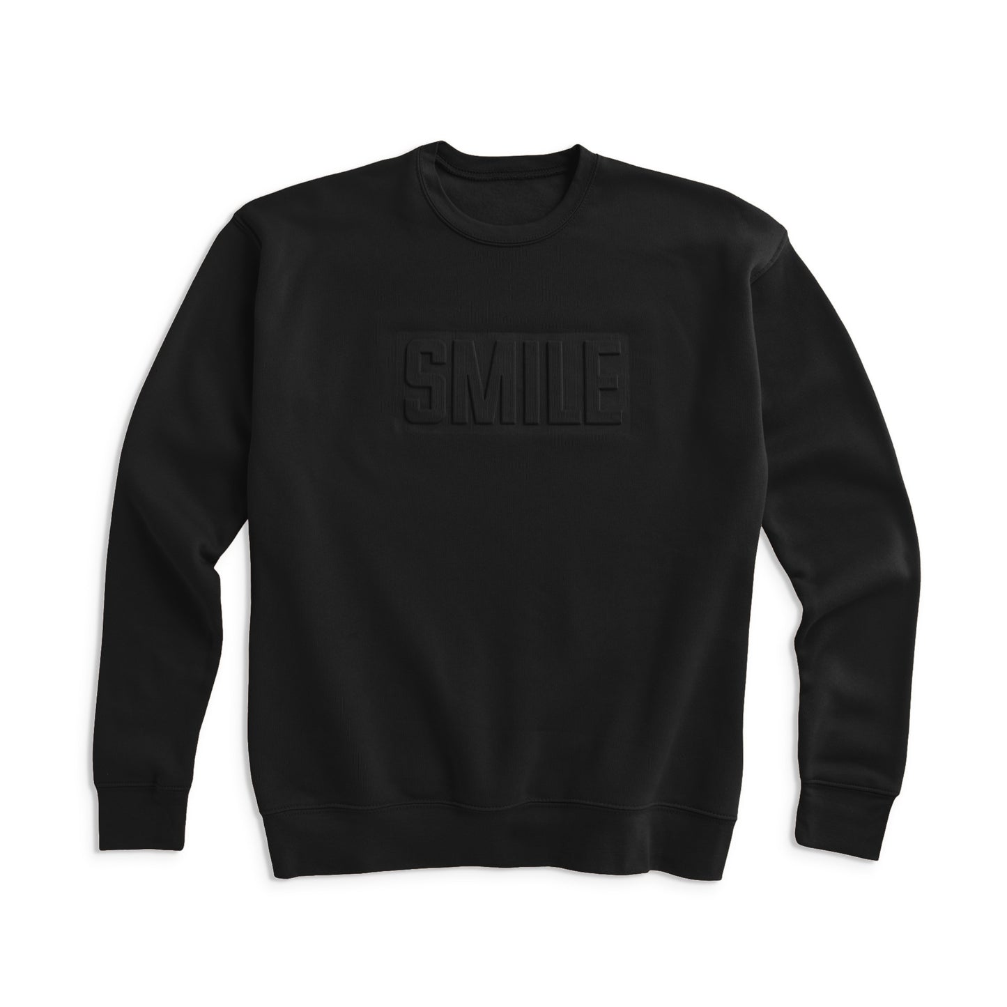 Black SMILE raised logo sweatshirt