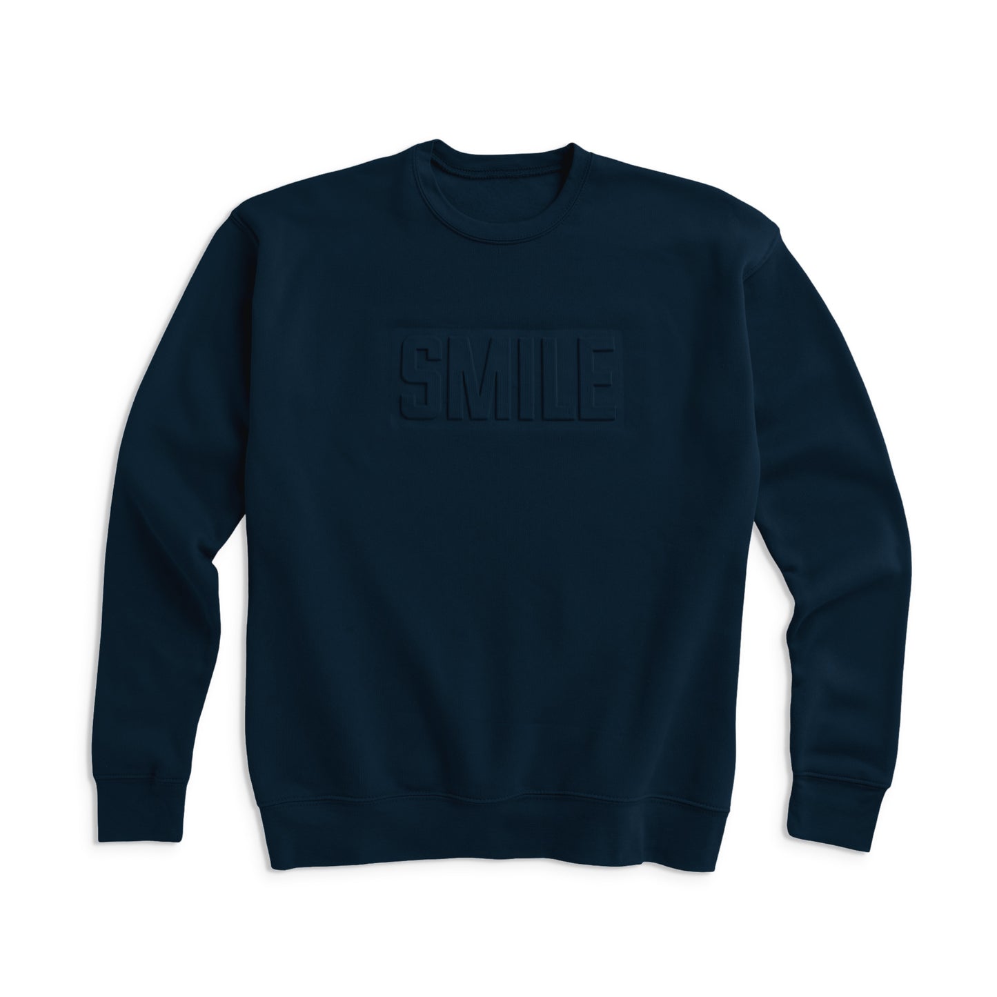 Navy SMILE raised logo sweatshirt